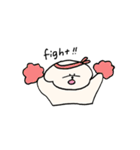 白いもふもふ犬のスタンプ（個別スタンプ：37）