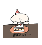 白いもふもふ犬のスタンプ（個別スタンプ：38）