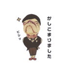 黒パグこてつ（個別スタンプ：9）