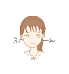 ほぼ不機嫌なおんなのこ（個別スタンプ：1）