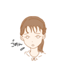 ほぼ不機嫌なおんなのこ（個別スタンプ：7）