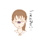 ほぼ不機嫌なおんなのこ（個別スタンプ：8）