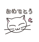 オッドアイのしろちゃん 普段使いスタンプ（個別スタンプ：16）