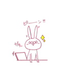 シンプルなうさぎとねこ（個別スタンプ：7）