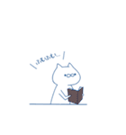 シンプルなうさぎとねこ（個別スタンプ：34）