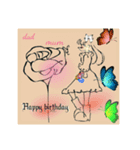 Happy  birthday ハッピーバースデー（個別スタンプ：8）