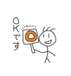 よくしゃべる棒人間（個別スタンプ：3）