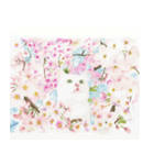 水彩画 猫のいる風景スタンプ（個別スタンプ：5）