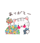 動く ねこにゃんととりちゃんスタンプ（個別スタンプ：1）