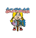 どうぶつスティックガール（個別スタンプ：4）
