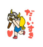 どうぶつスティックガール（個別スタンプ：6）