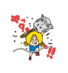 どうぶつスティックガール（個別スタンプ：11）