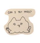 シンプルガールと溶けてる猫（個別スタンプ：21）