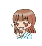 女の子のスタンプ(挨拶とか)（個別スタンプ：5）