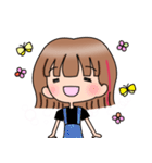 女の子のスタンプ(挨拶とか)（個別スタンプ：7）