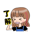 女の子のスタンプ(挨拶とか)（個別スタンプ：8）