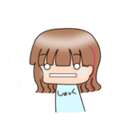 女の子のスタンプ(挨拶とか)（個別スタンプ：22）