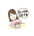 使いやすい女の子の挨拶スタンプ（個別スタンプ：4）