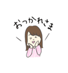使いやすい女の子の挨拶スタンプ（個別スタンプ：5）