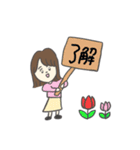 使いやすい女の子の挨拶スタンプ（個別スタンプ：9）