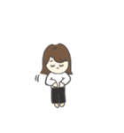 使いやすい女の子の挨拶スタンプ（個別スタンプ：20）