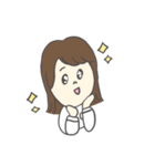 使いやすい女の子の挨拶スタンプ（個別スタンプ：28）