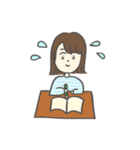 使いやすい女の子の挨拶スタンプ（個別スタンプ：34）