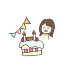 使いやすい女の子の挨拶スタンプ（個別スタンプ：38）
