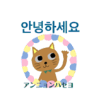 毎日楽しいニャンコ★丁寧な韓国語3（個別スタンプ：1）