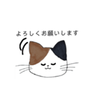 ミケ黒にゃんこのシンプルスタンプ（個別スタンプ：6）