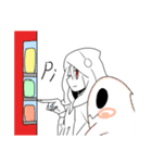 無表情と幽霊（個別スタンプ：25）