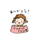 気持ち伝わる！ゆるカワ女子（個別スタンプ：4）