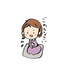 気持ち伝わる！ゆるカワ女子（個別スタンプ：35）