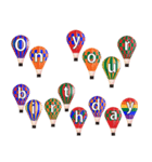 カラフルな気球からハッピーバースデー（個別スタンプ：5）
