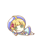 お絵かき少女アクアちゃん（個別スタンプ：16）