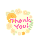 ありがとう♡お花 スタンプ（個別スタンプ：3）
