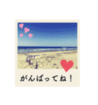 ポラロイド風 花と景色の写真スタンプ（個別スタンプ：11）
