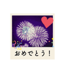 ポラロイド風 花と景色の写真スタンプ（個別スタンプ：21）