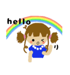 まんまるおめ目の女の子（個別スタンプ：14）