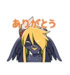 カラスの朱牙ちゃんスタンプ（個別スタンプ：3）