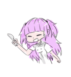 落書きハーフツインちゃん（個別スタンプ：7）