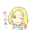 【マリーヌと稜】国際カップルの日常挨拶（個別スタンプ：1）