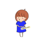 いじけ気味な女の子（個別スタンプ：3）