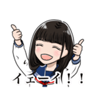 セーラー服の可愛い少女達（個別スタンプ：4）
