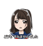 セーラー服の可愛い少女達（個別スタンプ：21）