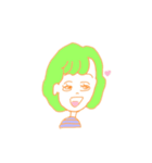 オレンジのおんなのこ（個別スタンプ：2）