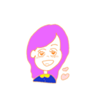 オレンジのおんなのこ（個別スタンプ：7）