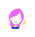 オレンジのおんなのこ（個別スタンプ：8）