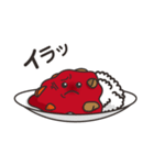 憤怒！のなないろカレーちゃん＜レッド＞（個別スタンプ：1）
