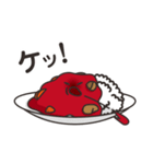 憤怒！のなないろカレーちゃん＜レッド＞（個別スタンプ：4）